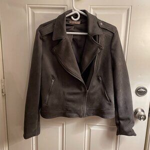 Philosophy Faux Leather Gray Women's Jacket